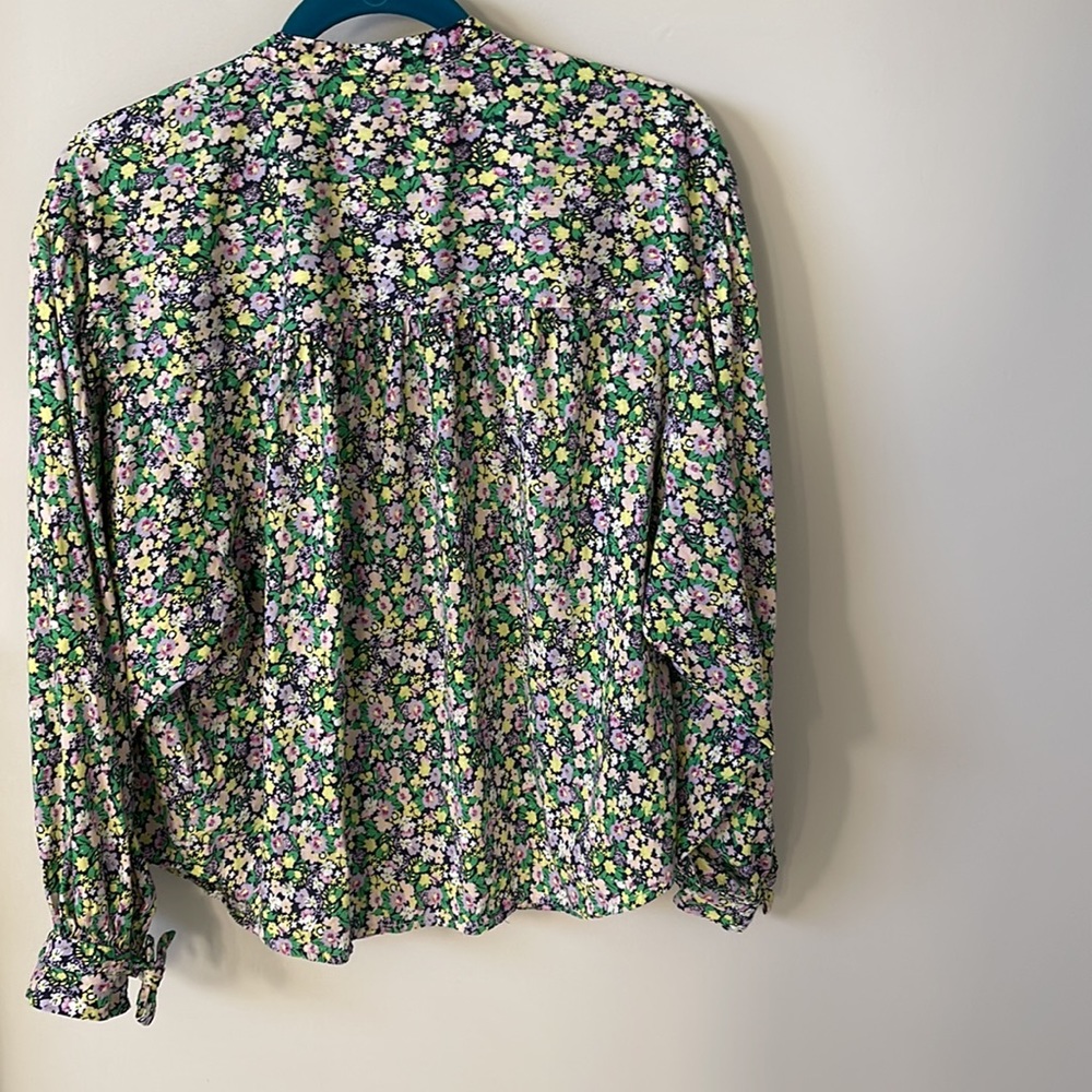 Maeve by Anthropologie floral puff sleeve blouse in medium - Picture 4 of 7